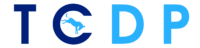 Short-form logo featuring the letters TCDP in two shades of blue with a bucking donkey inside the letter C.