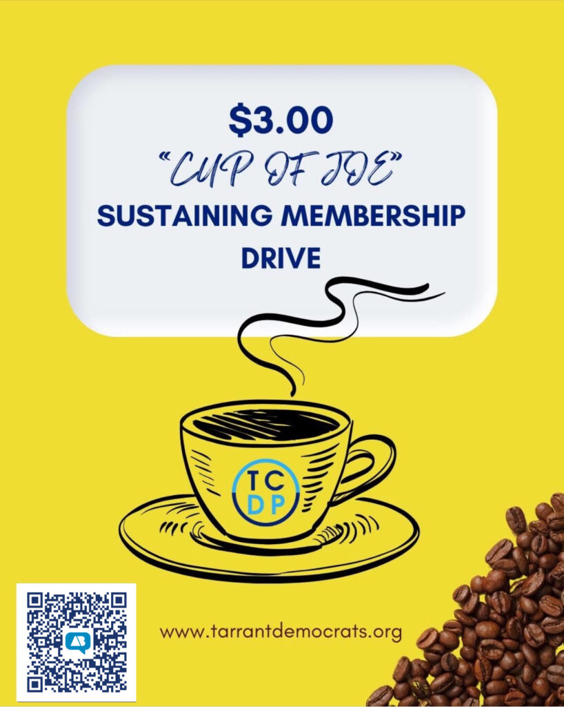 "Cup of Joe" Sustaining Membership Drive Announcement Graphic