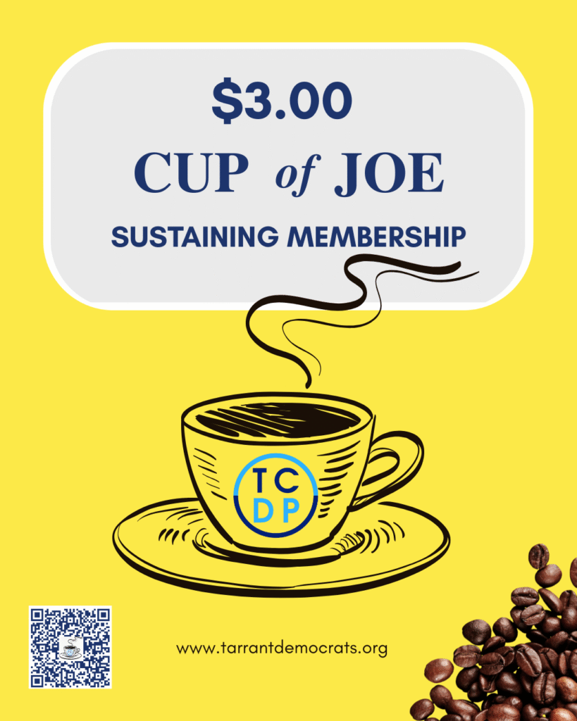 "Cup of Joe" Sustaining Membership Drive Announcement Graphic